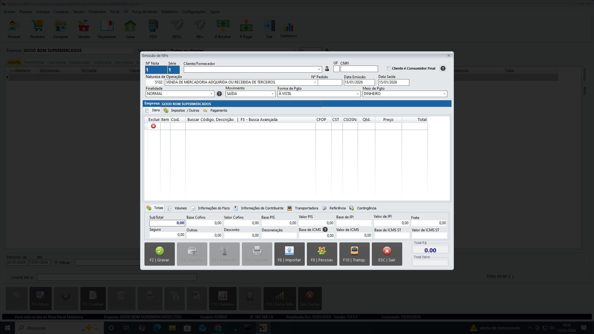Emissor ERP Softtech Sistemas